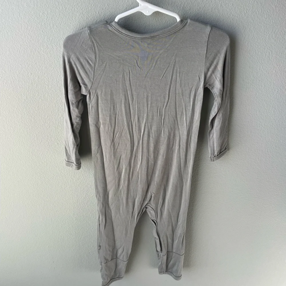Kyte Baby Gray Snap Up Bamboo Footie - Unisex Color